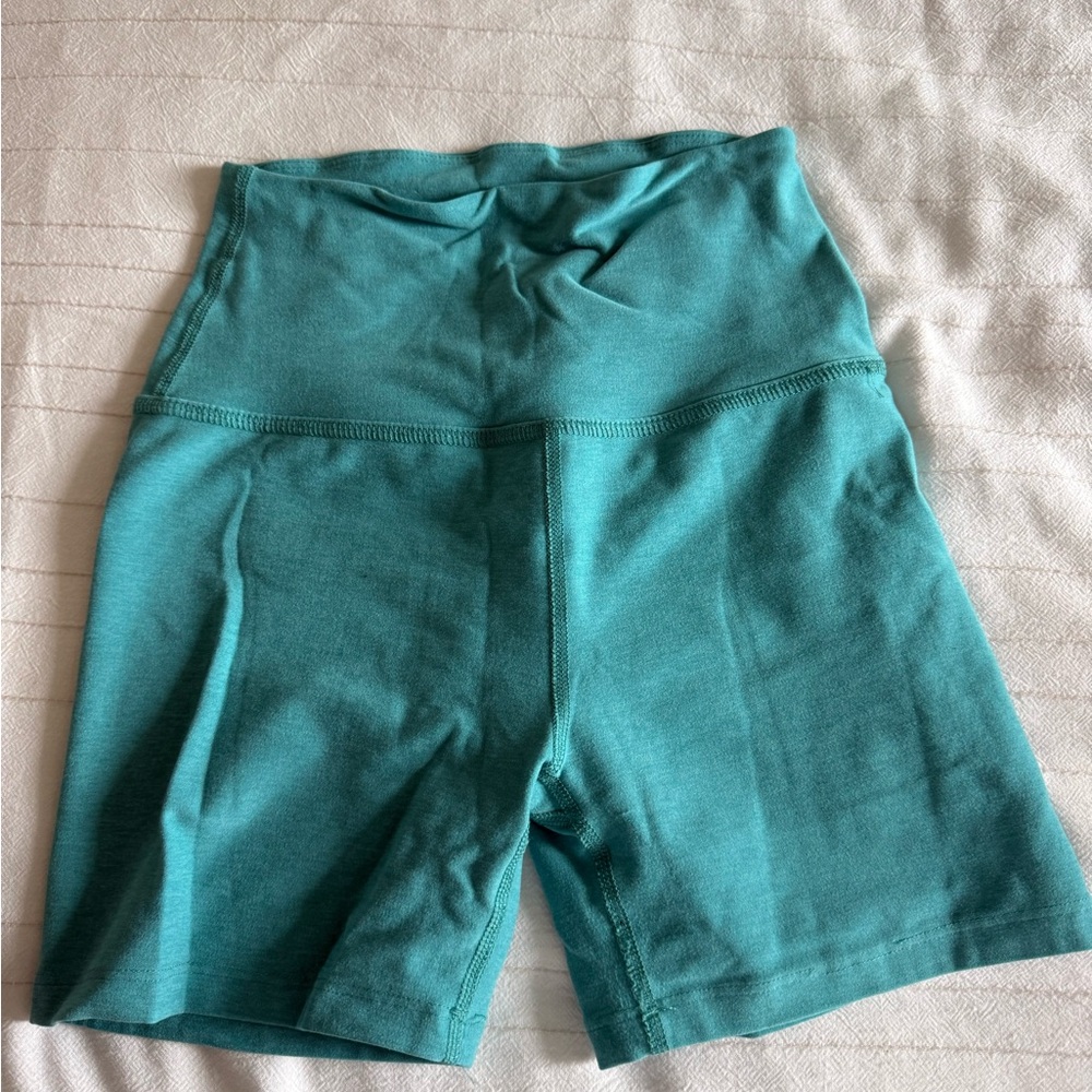 Beyond Yoga Teal Bike Shorts
